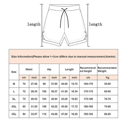Camo Running Shorts Men Gym Sports Shorts 2 In 1 Quick Dry Workout Training Gym Fitness Jogging Short Pants Summer Men Shorts - MANDOTOS