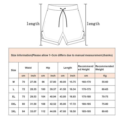Camo Running Shorts Men Gym Sports Shorts 2 In 1 Quick Dry Workout Training Gym Fitness Jogging Short Pants Summer Men Shorts - MANDOTOS