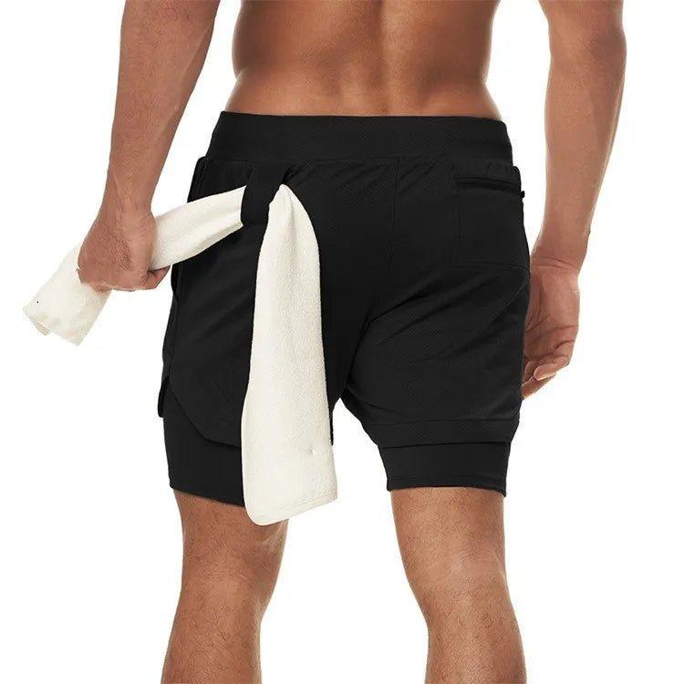 Camo Running Shorts Men Gym Sports Shorts 2 In 1 Quick Dry Workout Training Gym Fitness Jogging Short Pants Summer Men Shorts - MANDOTOS