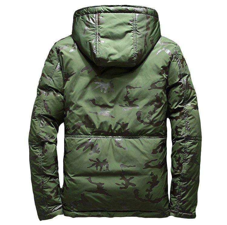 Camouflage Men's Winter Jacket Coat Hooded Casual Slim Down Parka Autumn Camo Windproof Warm Mens Overcoat - MANDOTOS