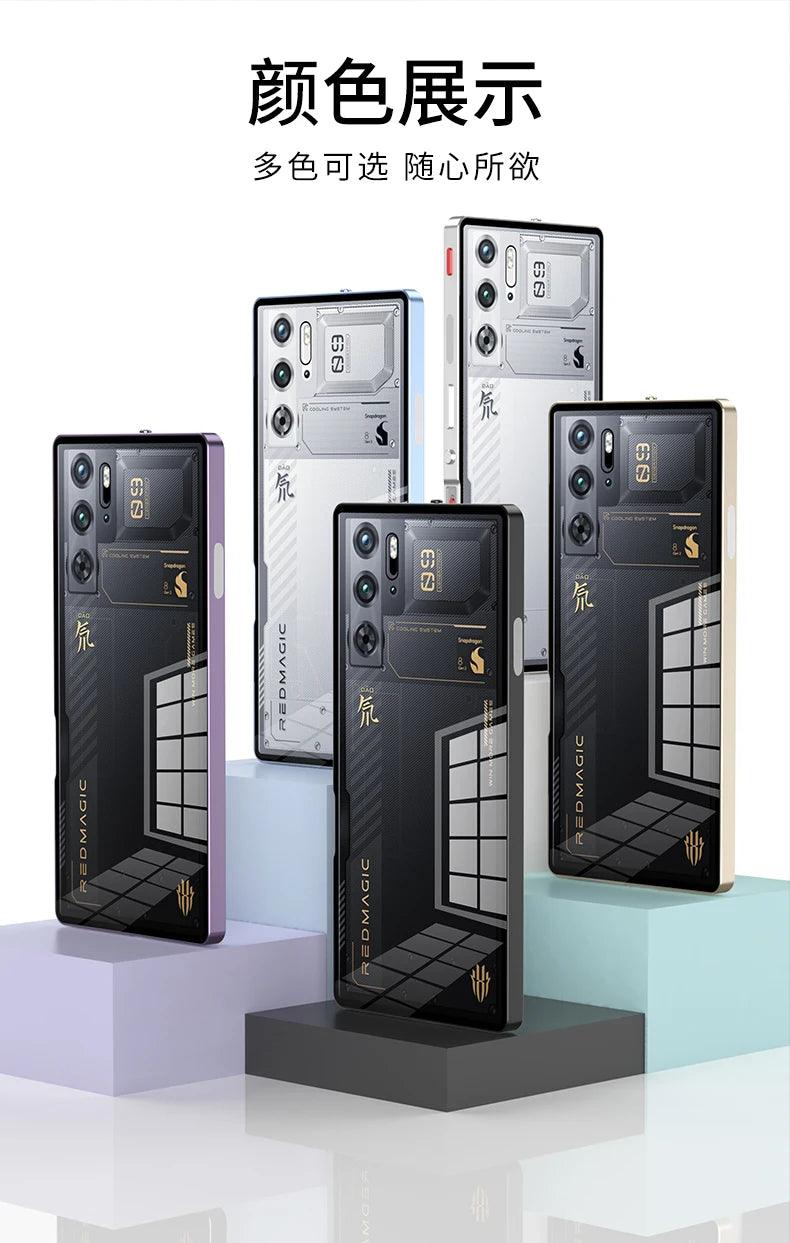 Case For Red Magic 9S Pro Case Transparent Phone Acrylic Back Cover For Nubia RedMagic 9S Pro Plus Aluminium Alloy Metal Frame - MANDOTOS