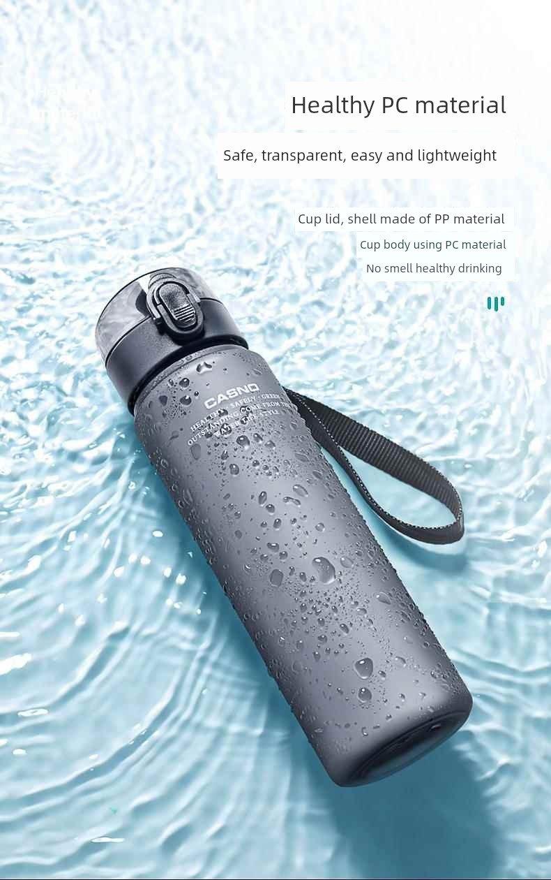 Casino Frosted Sports Water Cup Plastic Handy Cup Men and Women Creativity Portable Student Kettle with Lid Sports Bottle - MANDOTOS