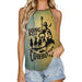 Cowboys Print Women's Western Tank Top