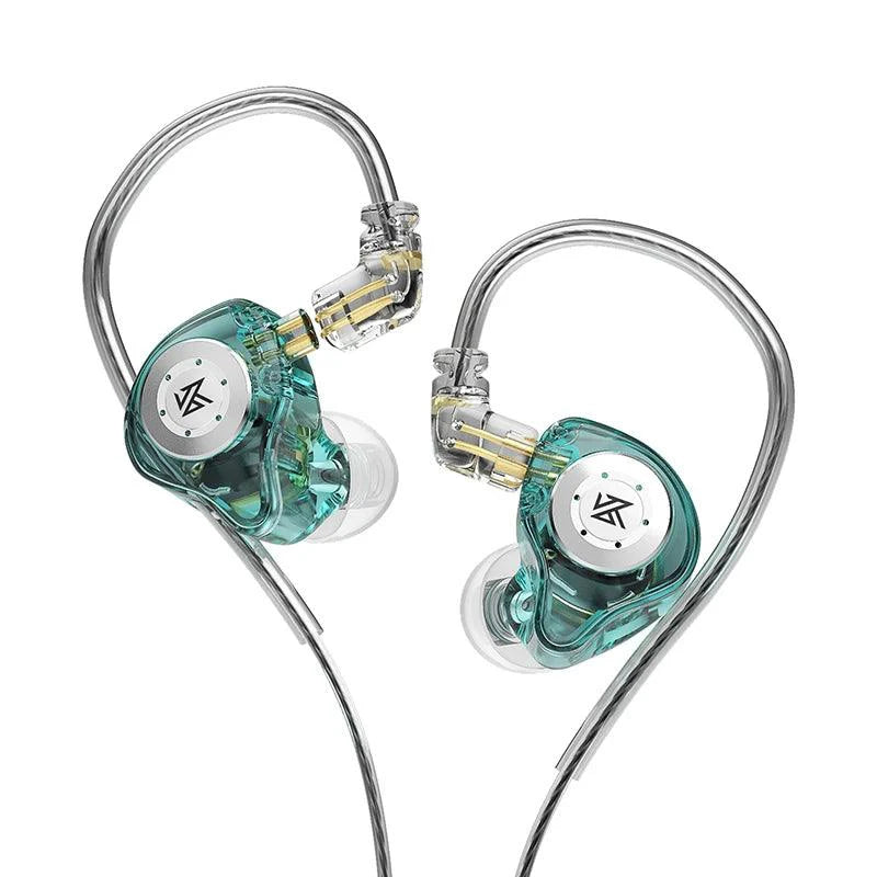 KZ EDX Pro wired in-ear earphones with dynamic drivers, inline remote, black design, ideal for gaming, music, and noise cancellation.