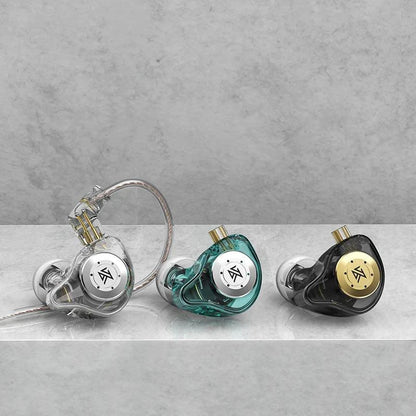 KZ EDX Pro in-ear monitor earphones with wired design, featuring bass, stereo sound, noise cancelling, and in-ear ergonomic fit.