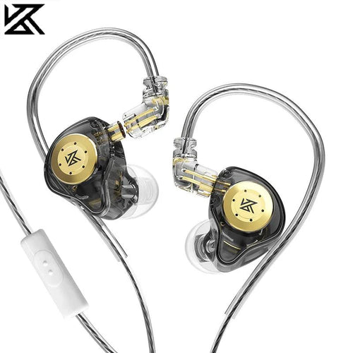 KZ EDX Pro wired in-ear monitor earphones with dynamic drivers, bass stereo sound, noise cancelling, ideal for gaming and music.