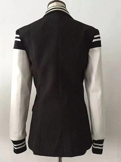 Chic Leather Blazer Coat - MANDOTOS