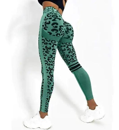 Chic Leopard Yoga High-Rise Tights - MANDOTOS