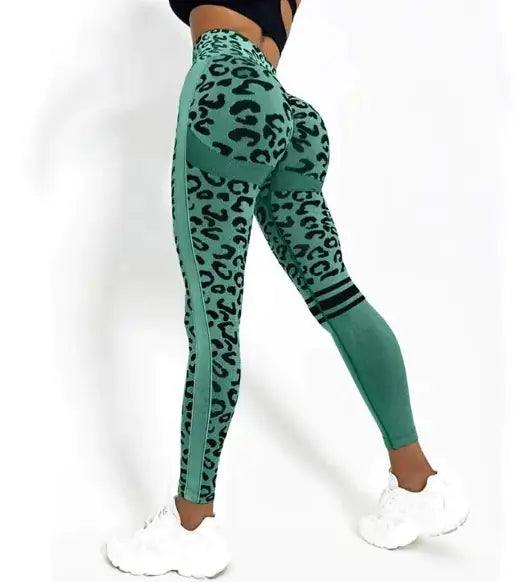 Chic Leopard Yoga High-Rise Tights - MANDOTOS