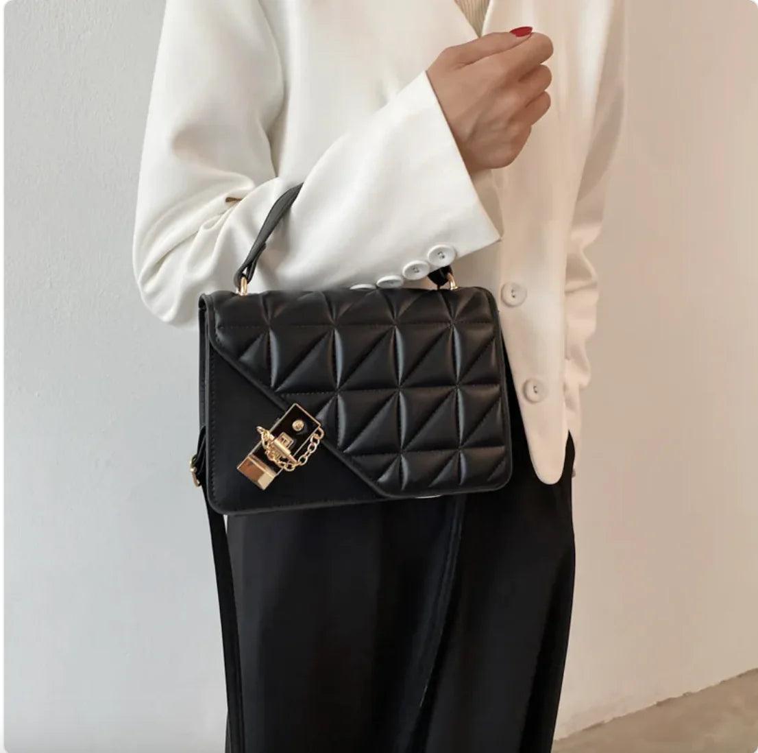 Chic Rhombus Pattern Shoulder Bag - MANDOTOS