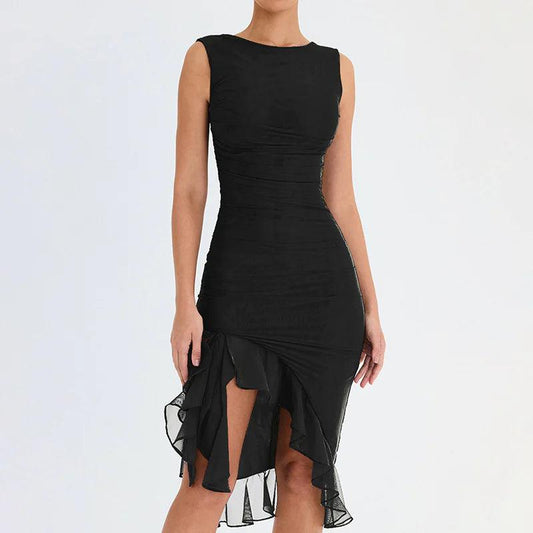 Chic Sleeveless Midi Dress - MANDOTOS