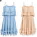 Chiffon Ruffled Summer Pleat Dress - MANDOTOS