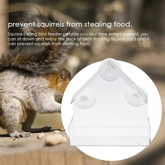 Clear View Suction Bird Feeder - MANDOTOS