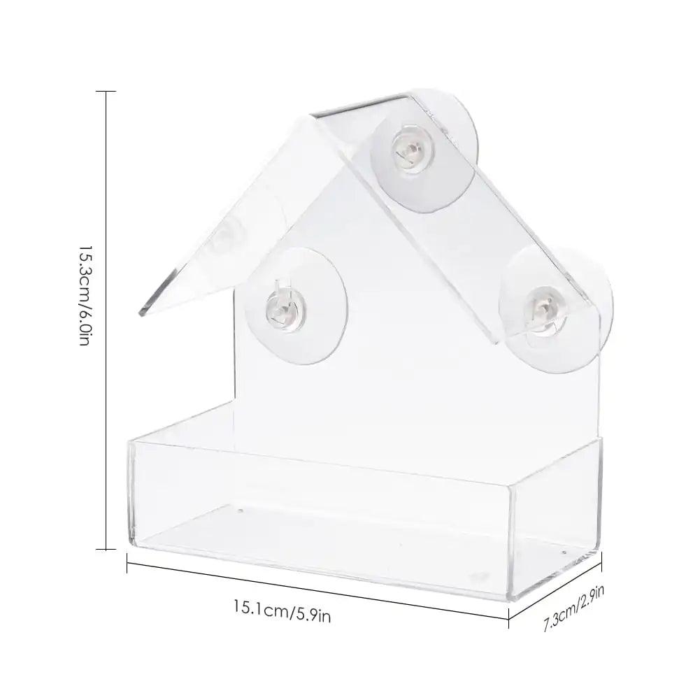 Clear View Suction Bird Feeder - MANDOTOS