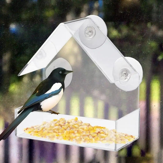 Clear View Suction Bird Feeder - MANDOTOS
