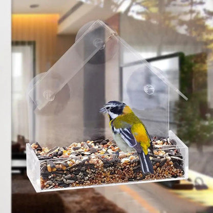 Clear View Suction Bird Feeder - MANDOTOS