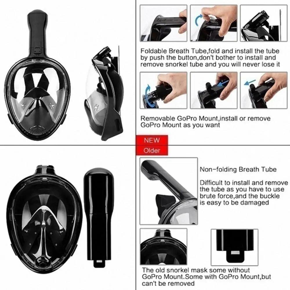 ClearView Full Face Snorkel Mask - MANDOTOS