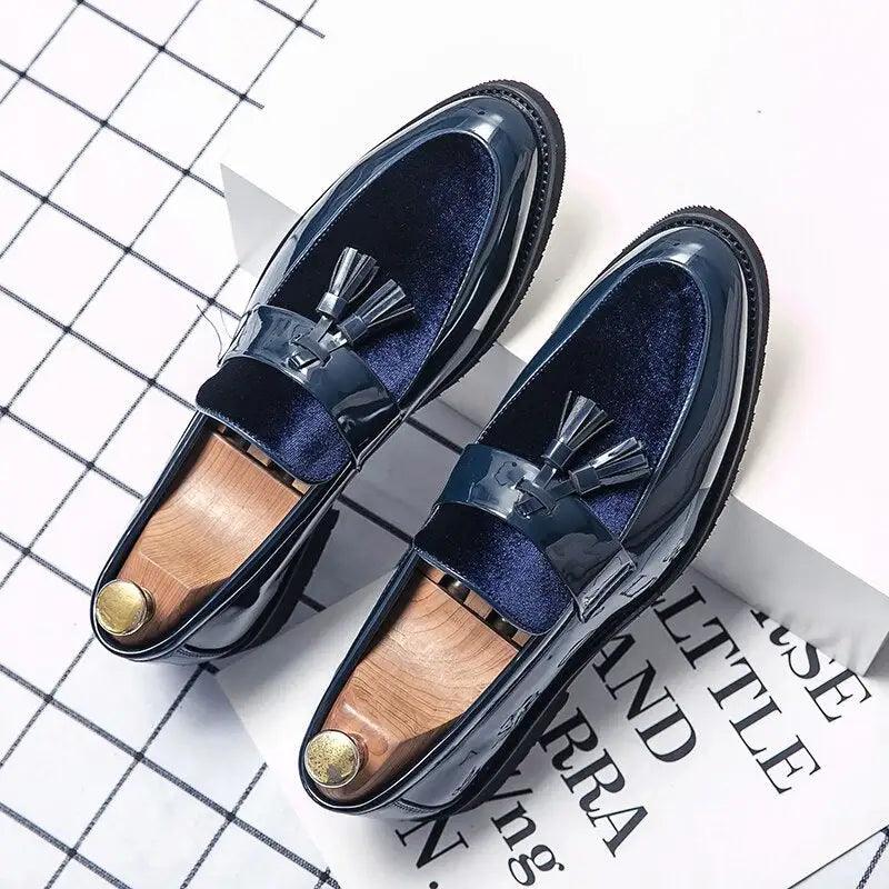 College Inspired Leather Loafers - MANDOTOS