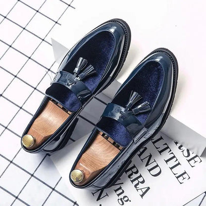 College Inspired Leather Loafers - MANDOTOS