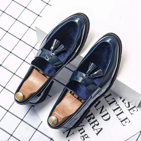 College Inspired Leather Loafers - MANDOTOS
