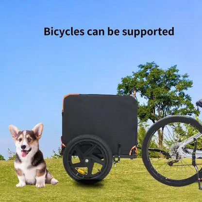 Compact Pet Jogger and Bike Trailer - Orange/Black - MANDOTOS