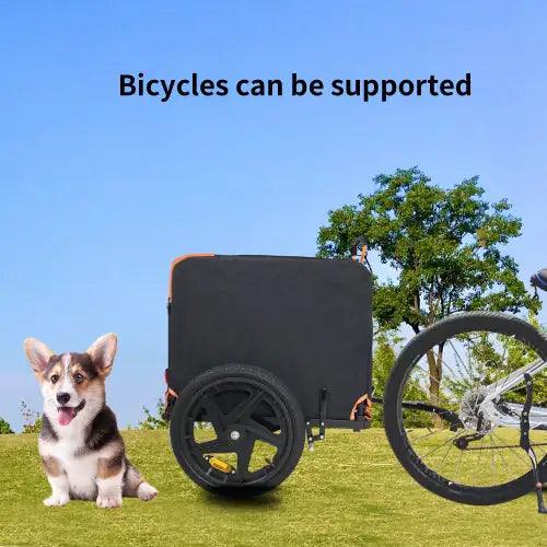 Compact Pet Jogger and Bike Trailer - Orange/Black - MANDOTOS