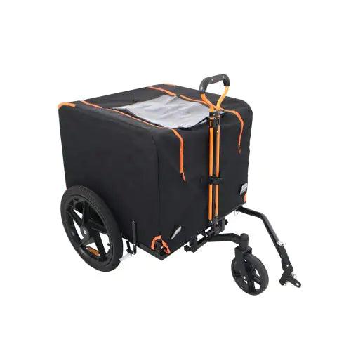 Compact Pet Jogger and Bike Trailer - Orange/Black - MANDOTOS