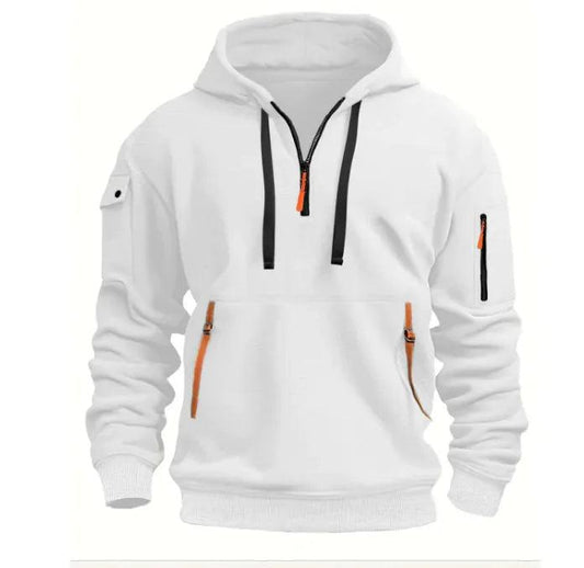 Cotton Dropped Shoulder Hooded Sweatshirt - MANDOTOS
