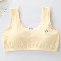Ancient Energy cotton girl’s junior high school vest and underwear, plain white bra for female students, comfortable and breathable.