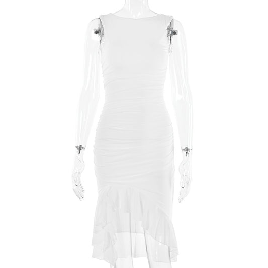 Summer Slim Skinny Sleeveless Dress For Women Fashion Party Club Dresses - MANDOTOS