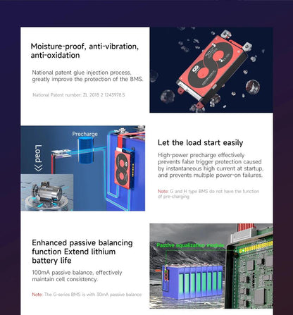 DALY BMS18650 NTC 10S 36V 13S 48V 20A 40A 60A Li-ion Battery with Balance Low High Temperature Cut Off Protection DalyBMS - MANDOTOS