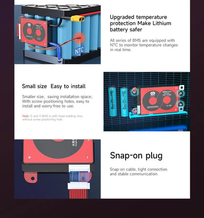 DALY BMS18650 NTC 10S 36V 13S 48V 20A 40A 60A Li-ion Battery with Balance Low High Temperature Cut Off Protection DalyBMS - MANDOTOS