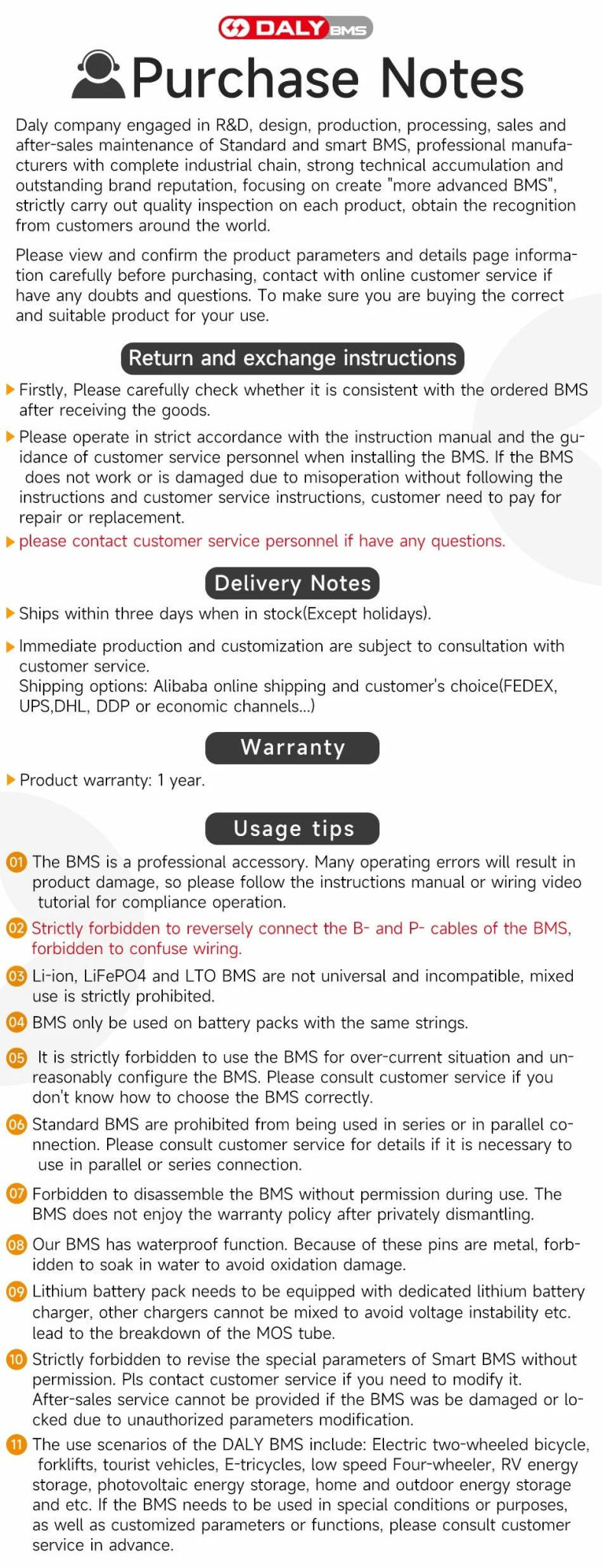 DALYBMS 20A 30A 60A For 4S12V Lifepo4 battery pack Li-ion 7S 24V 10S 36V Protect charge and discharge with passive balancer - MANDOTOS