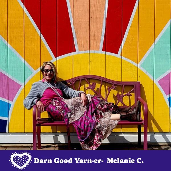 Darn Good Yarn The Original Sari Wrap Skirt in vibrant, colorful fabric with a flowing, bohemian style.