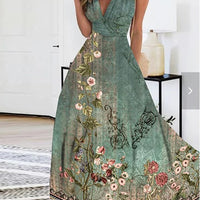 2023 Floral Elegance V-Neck Dress