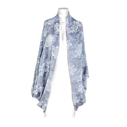 Denim Blossom Poncho - MANDOTOS