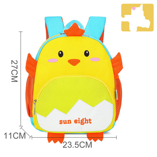 Lightweight cartoon shoulders baby backpack by Ancient Energy with cute animal design, ideal for elementary school children.