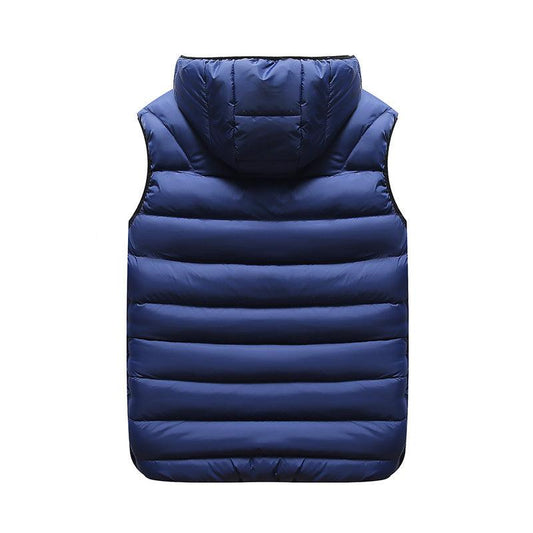 Down Cotton Vest Vest Jacket Plus Velvet Warm Sleeveless Waistcoat - MANDOTOS