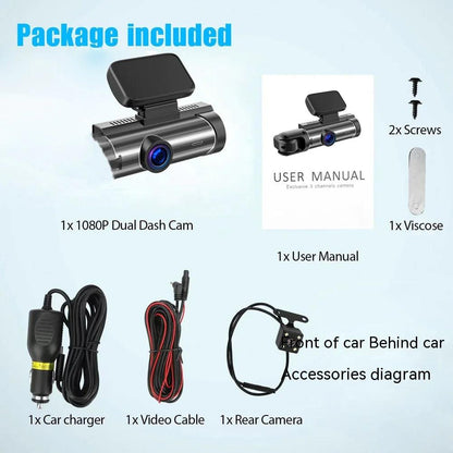 Dual-lens HD 316-inch Driving Recorder - MANDOTOS