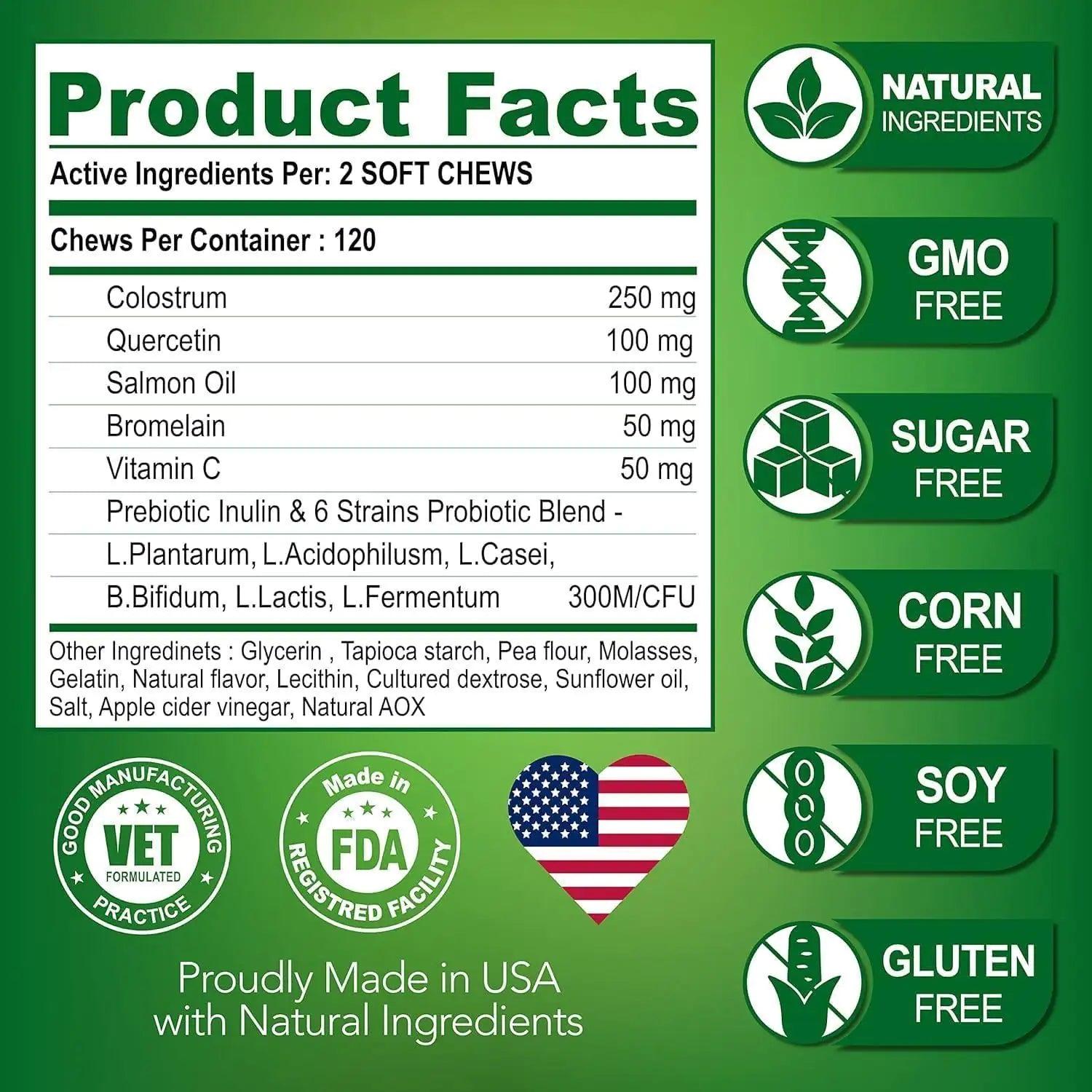 Dual-Pack Anti-Allergy Dog Chews 240 Ct - MANDOTOS