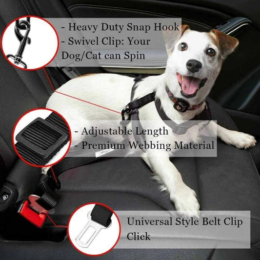 Dual Pet Car Safety Belts - MANDOTOS