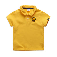 Ancient Energy cotton polo T-shirt with short sleeves, solid color, elastic fit, featuring cartoon design for men and women.