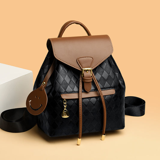 Ancient Energy women's leather backpack with casual style, multifunctional shoulder bag for school, travel, and daily use.