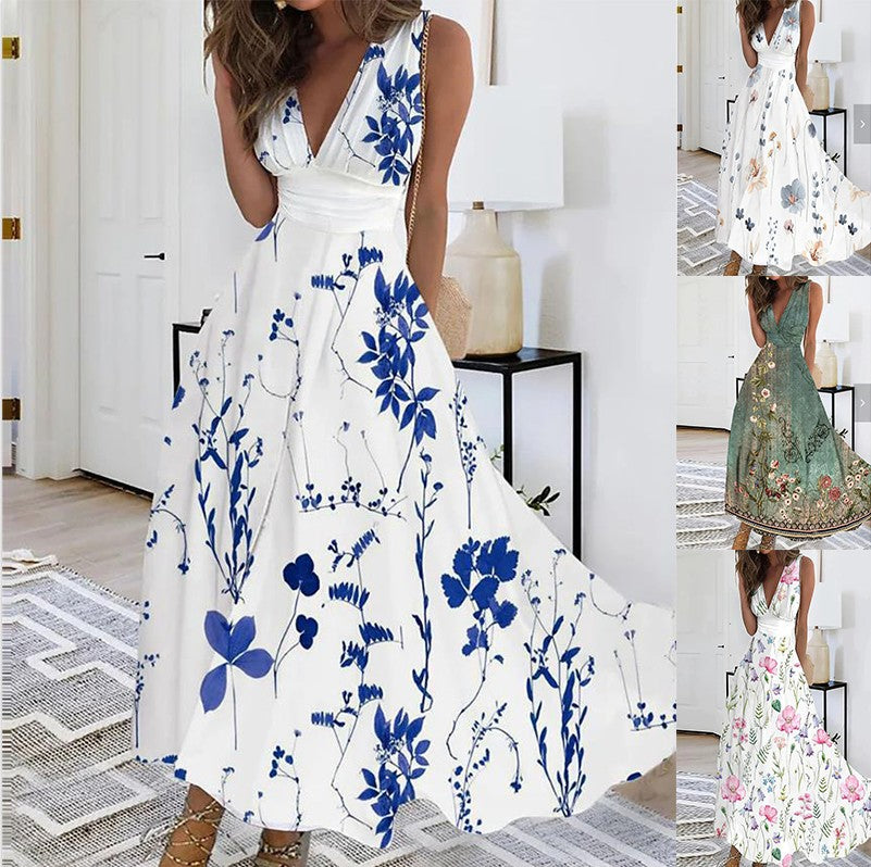 2023 Floral Elegance V-Neck Dress