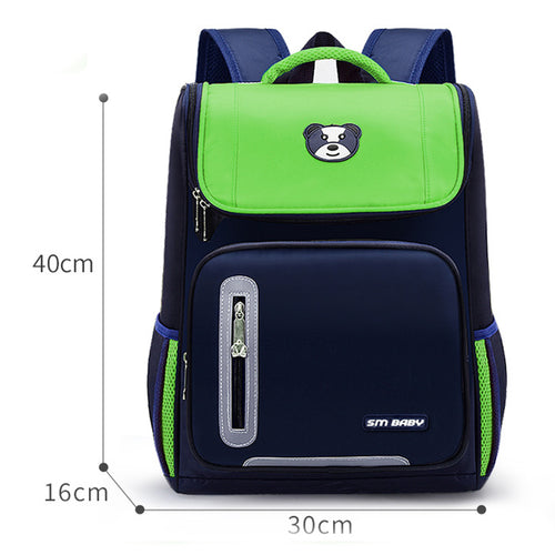 Ancient Energy primary school students backpack for kids aged 6-12, featuring colorful design and adjustable straps.