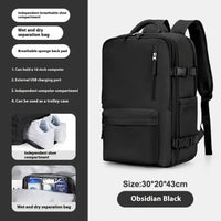 Ancient Energy large capacity travel backpack with multiple compartments, ideal for students and school use.