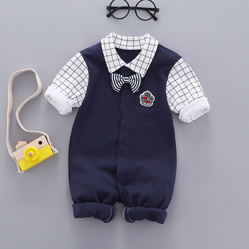 Baby boy cotton romper from Ancient Energy, gentle and soft children's clothing with a comfortable fit for infants.
