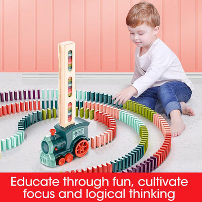 Domino Train Toys Baby Toys Car Puzzle Automatic Release Licensing Electric Building Blocks Train Toy - MANDOTOS