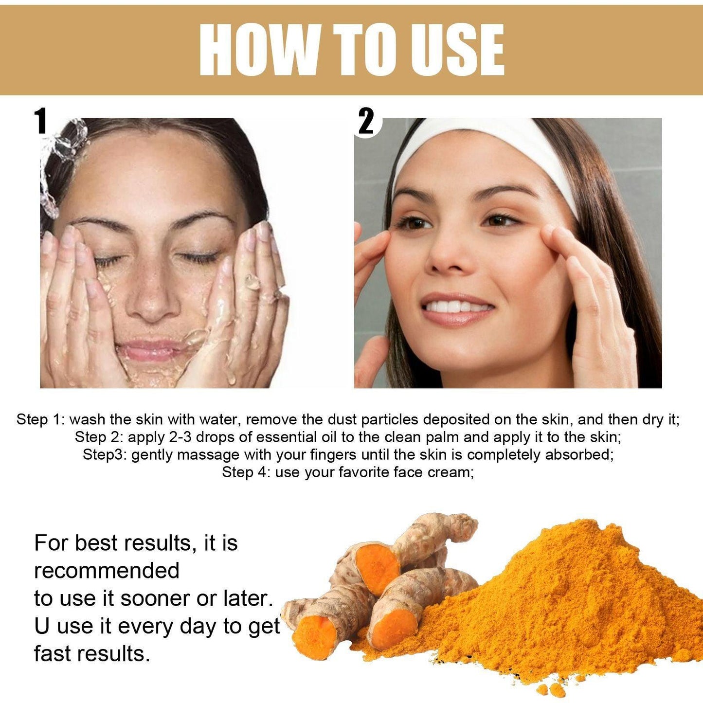 EELHOE Turmeric Dark Spot Correcting Serum Face Care Spot Moisturizing Nourishing Repairing Complexion Serum - MANDOTOS