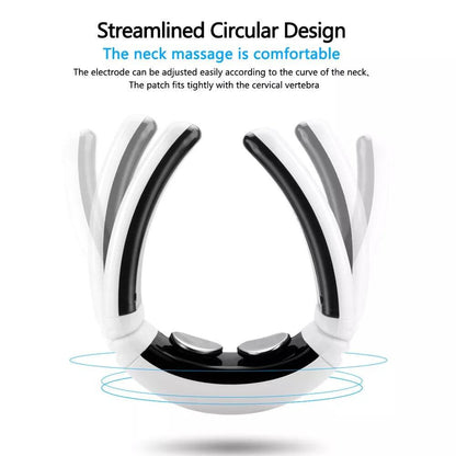Electric Tens Unit Pulse Neck Massager Magnetic Pulse Therapy Vertebra Relax - MANDOTOS